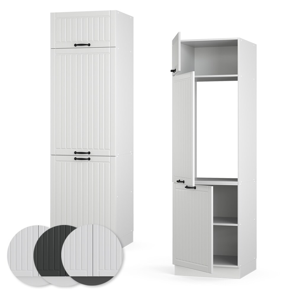 Vicco Kühlumbauschrank 60 cm FAME Line Küchenschrank Küchenzeile Landhaus Weiß