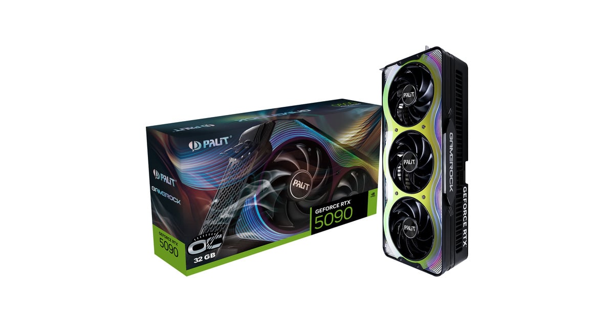 PalitGeForce RTX 5090 GameRock OC grafische kaart  (3x DisplayPort, 1x HDMI 2.1, DLSS 4)