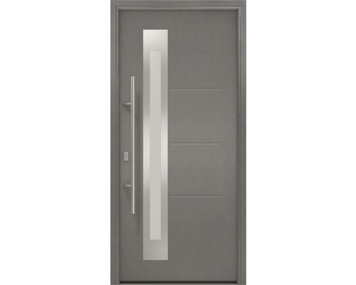 EcoStar ISOPRO IP 780S voordeur, 1100 x 2100 mm, linksdraaiend, CH703 antraciet metallic, inclusief beslagset, RVS-greep, veiligheidsprofielcilinder met 5 sleutels