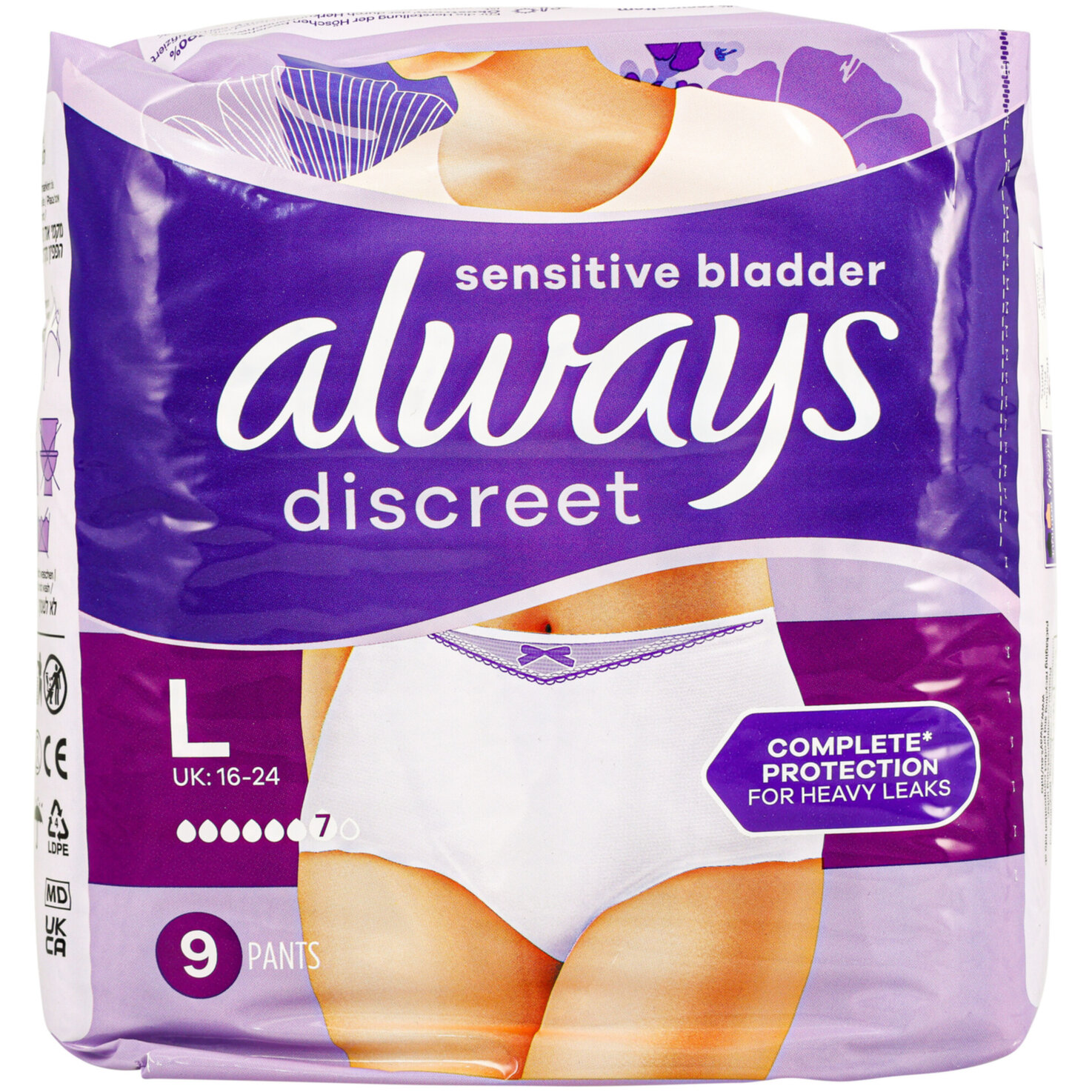 Always Discreet Inkontinenz Pants Plus L 9 Stück