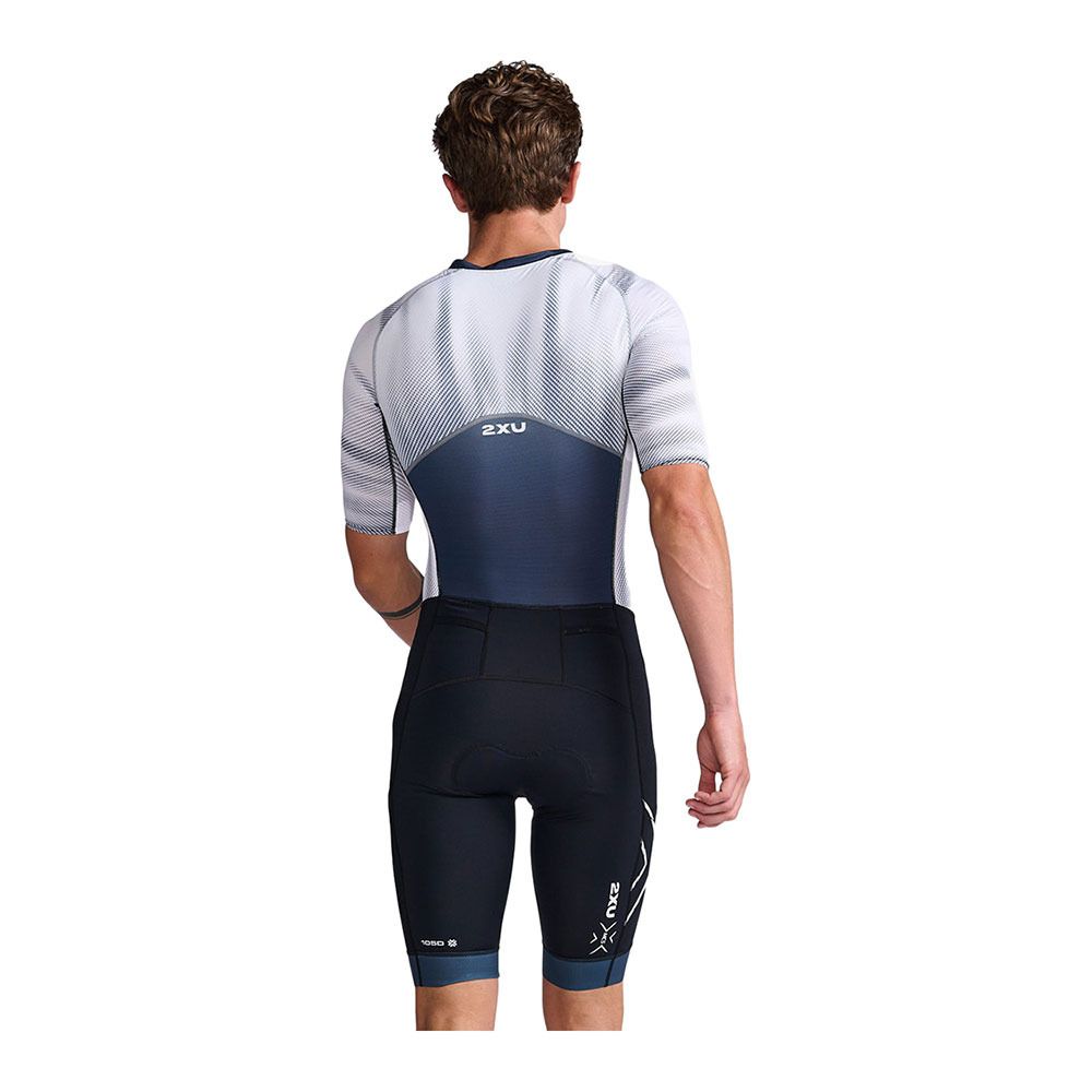 2xu LIGHT SPEED FZ - Combinaison trifonction shorty 6/3 mm Homme midnight/white