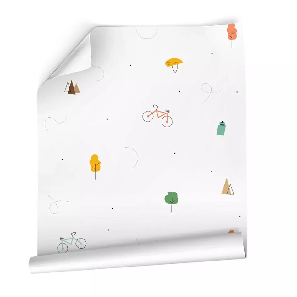Décoration murale adhésive (130 x 260 cm) Bike Multicolore