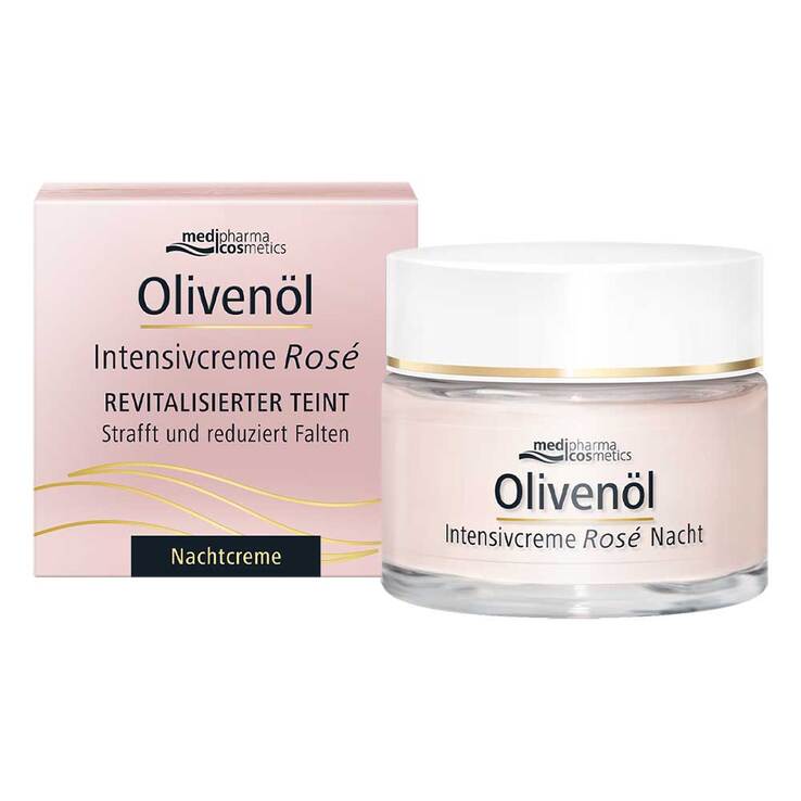 Olivenöl Intensivcreme Rose Nachtcreme, 50 ml