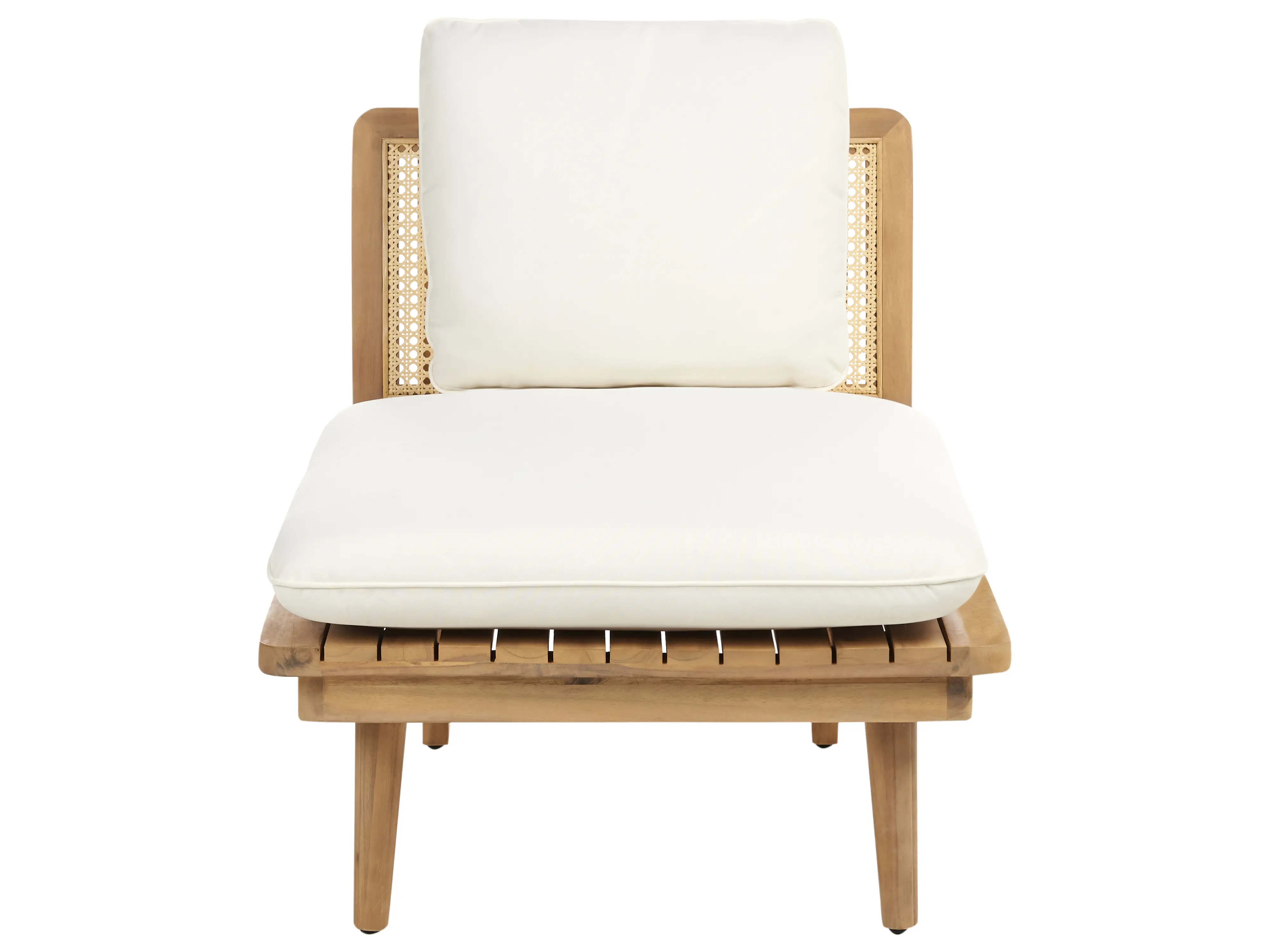Loungeset met tafel 4-zits ACCADIA Gecertificeerd acaciahout Lichtbeige
