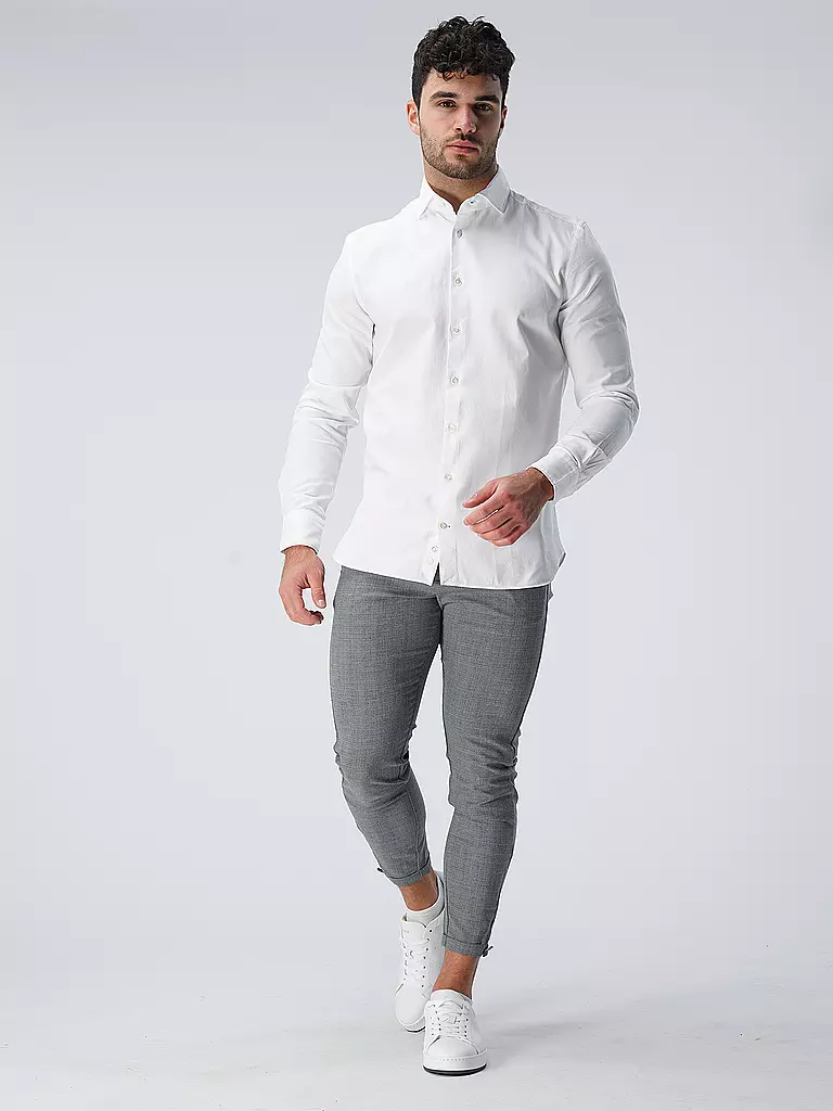 EDWARD COPPER Hemd Tailored Fit weiss
