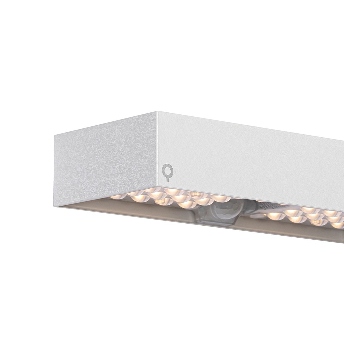Buiten wandlamp wit met dimlicht en sensor op solar - Kayo