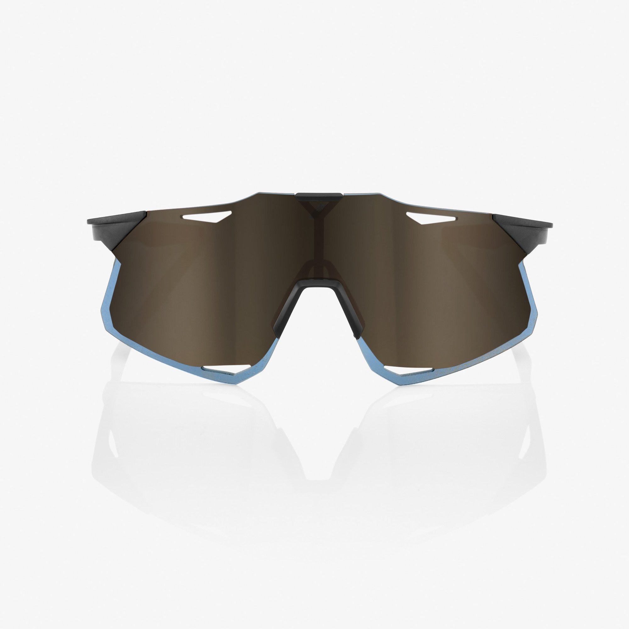 100% Hypercraft Sport Zonnebril Mat Zwart Mat Zwart met Soft Gold Mirror Le