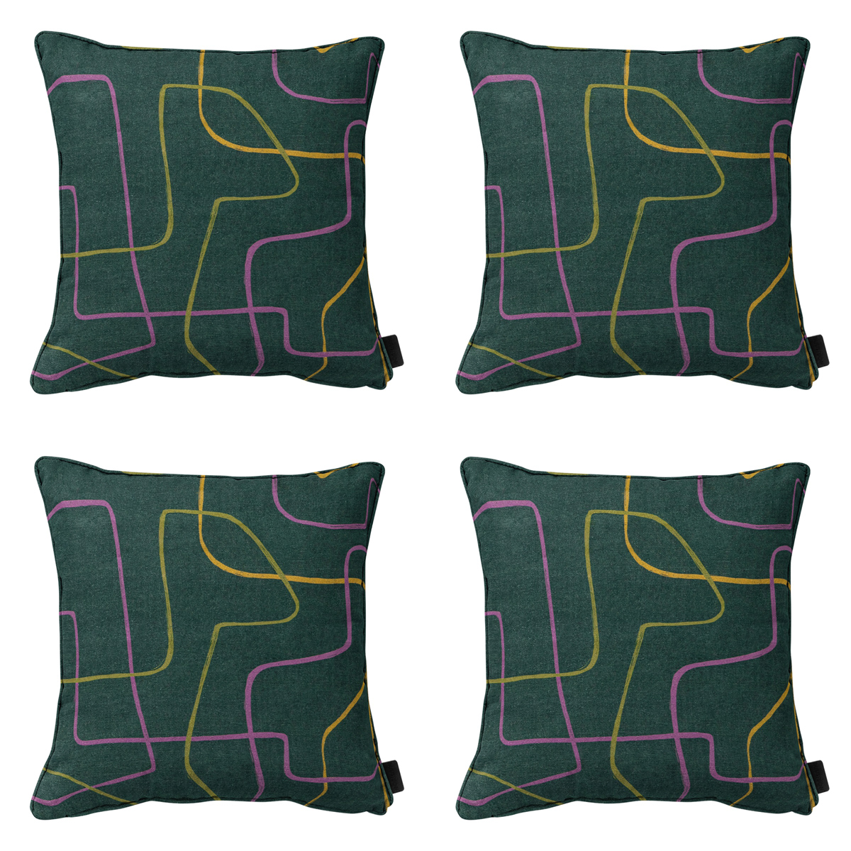 Madison Joah green Sierkussen - Set van 4