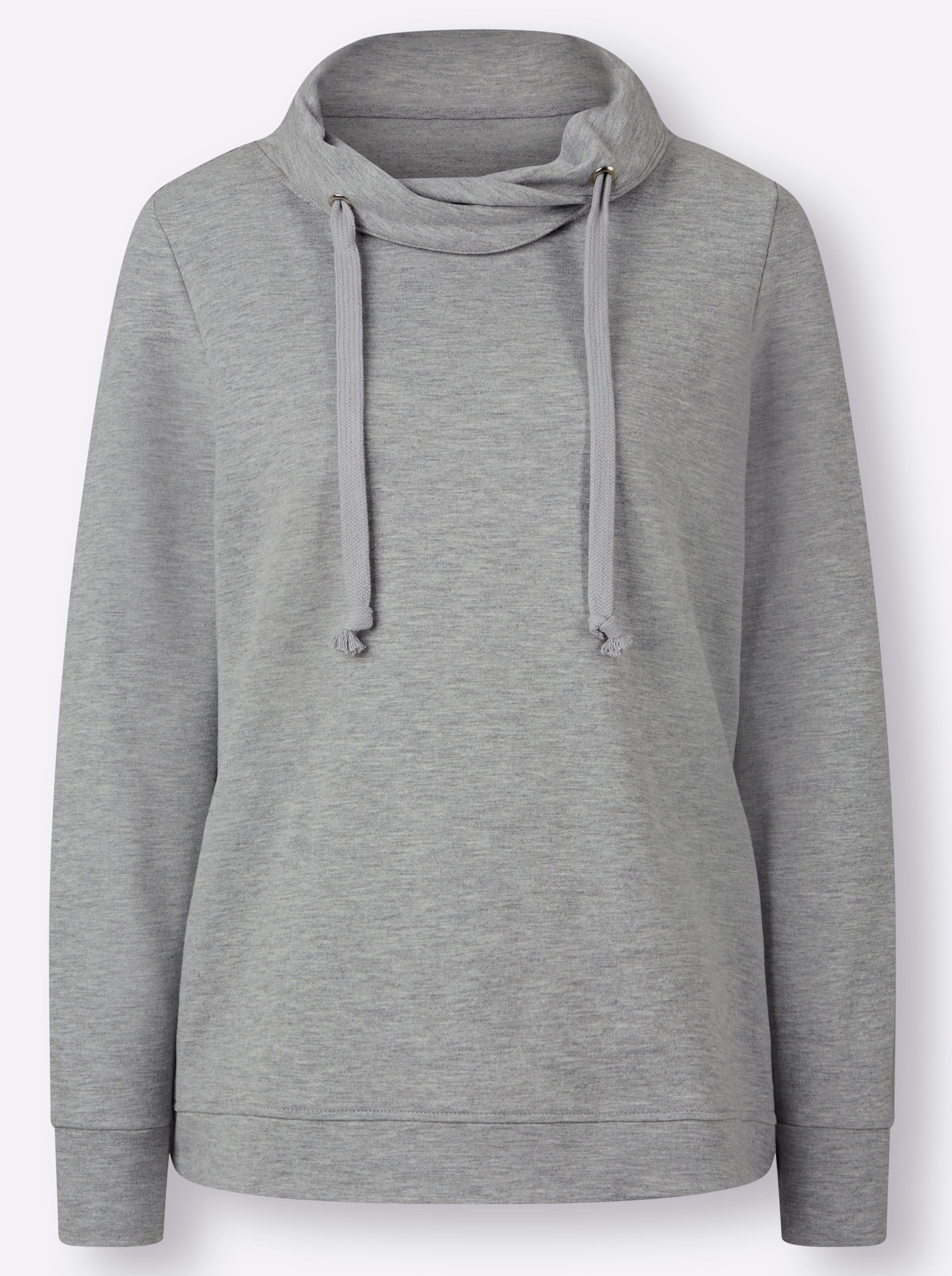 Sweatshirt in grau-meliert