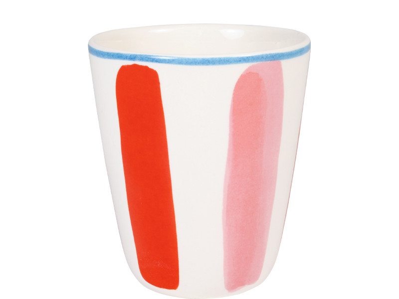 Beker 0.35L Even Bijkletsen Everyday Stripes Pink Red