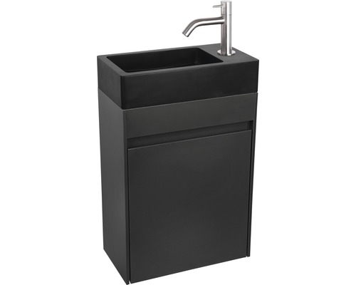 Wastafelmeubel Verschil HURA L BxHxD 39,5 x 52 cm x 21,5 cm Frontkleur antraciet