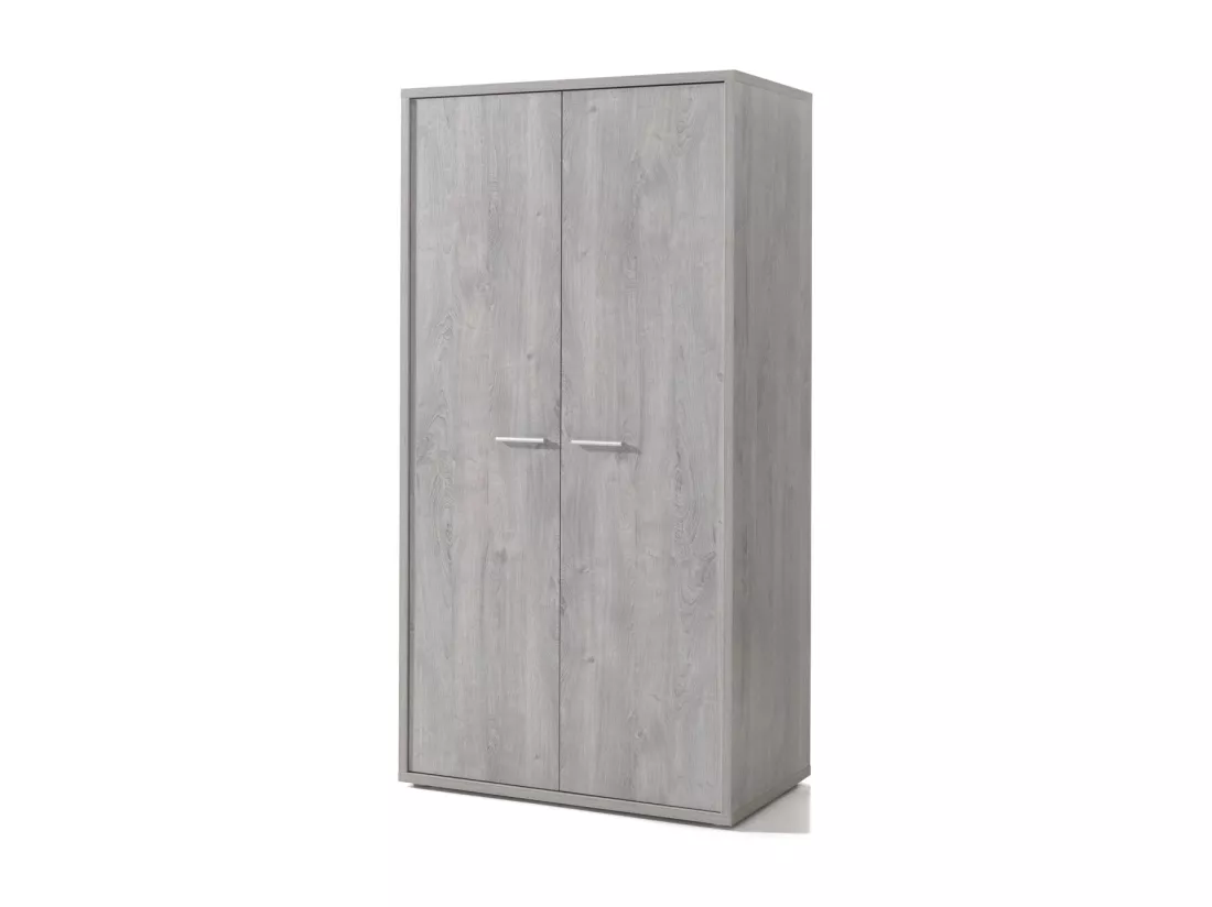 Chambre enfant robuste MATHEO, lit 90x200, armoire, bureau, bibliothéque et chevet