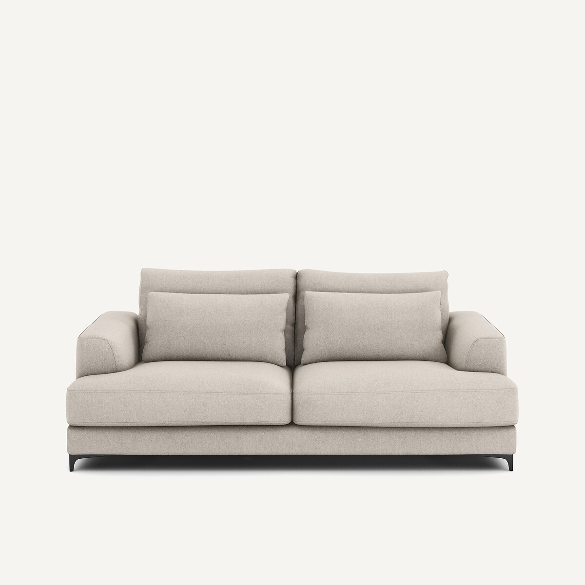 AM.PM<br>Sofá-cama de 3 lugares com textura em linho viscose, Marsile