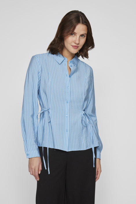 Vila blauwe dames blouse