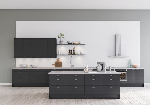 Epoq Edge Black Ash låge 45X70 til køkken