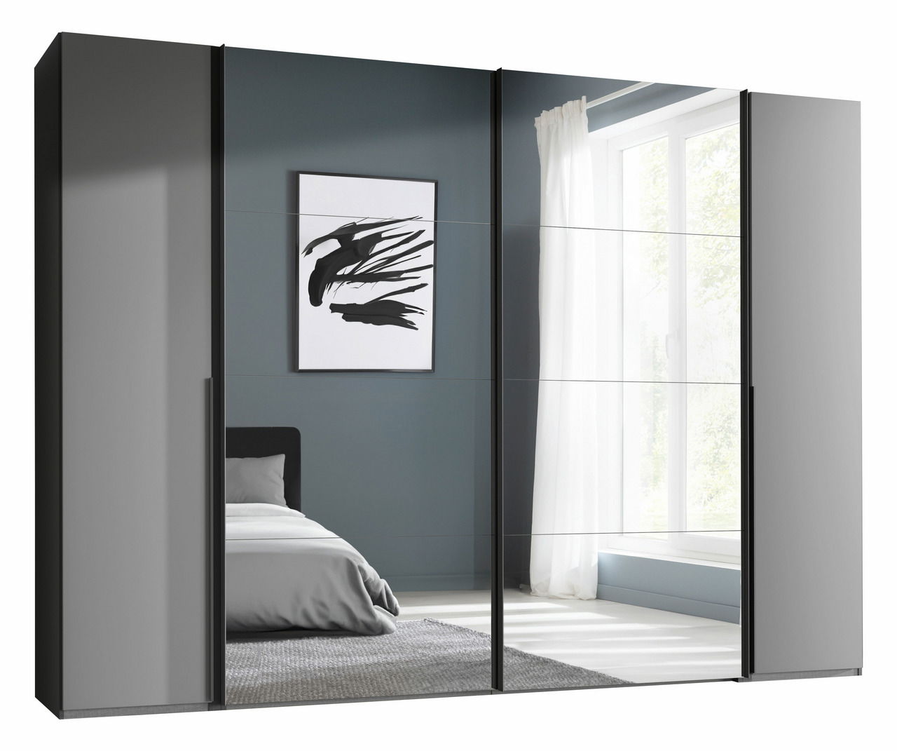 Hom´in Dreh-/Schwebetürenschrank 4trg MATRIX 4