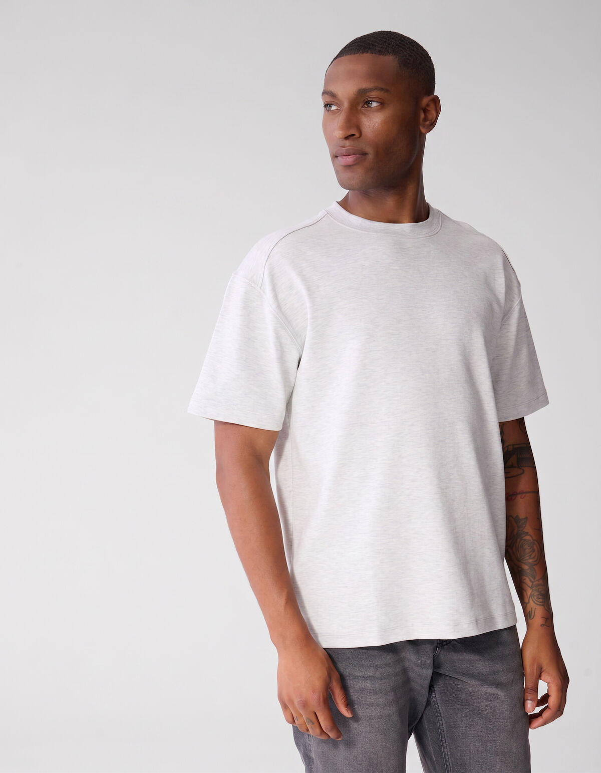 Label Basis T-shirt Lichtgrijs