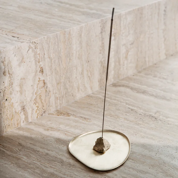 Ferm Living - Stone Räucherstäbchen Halter, Messing
