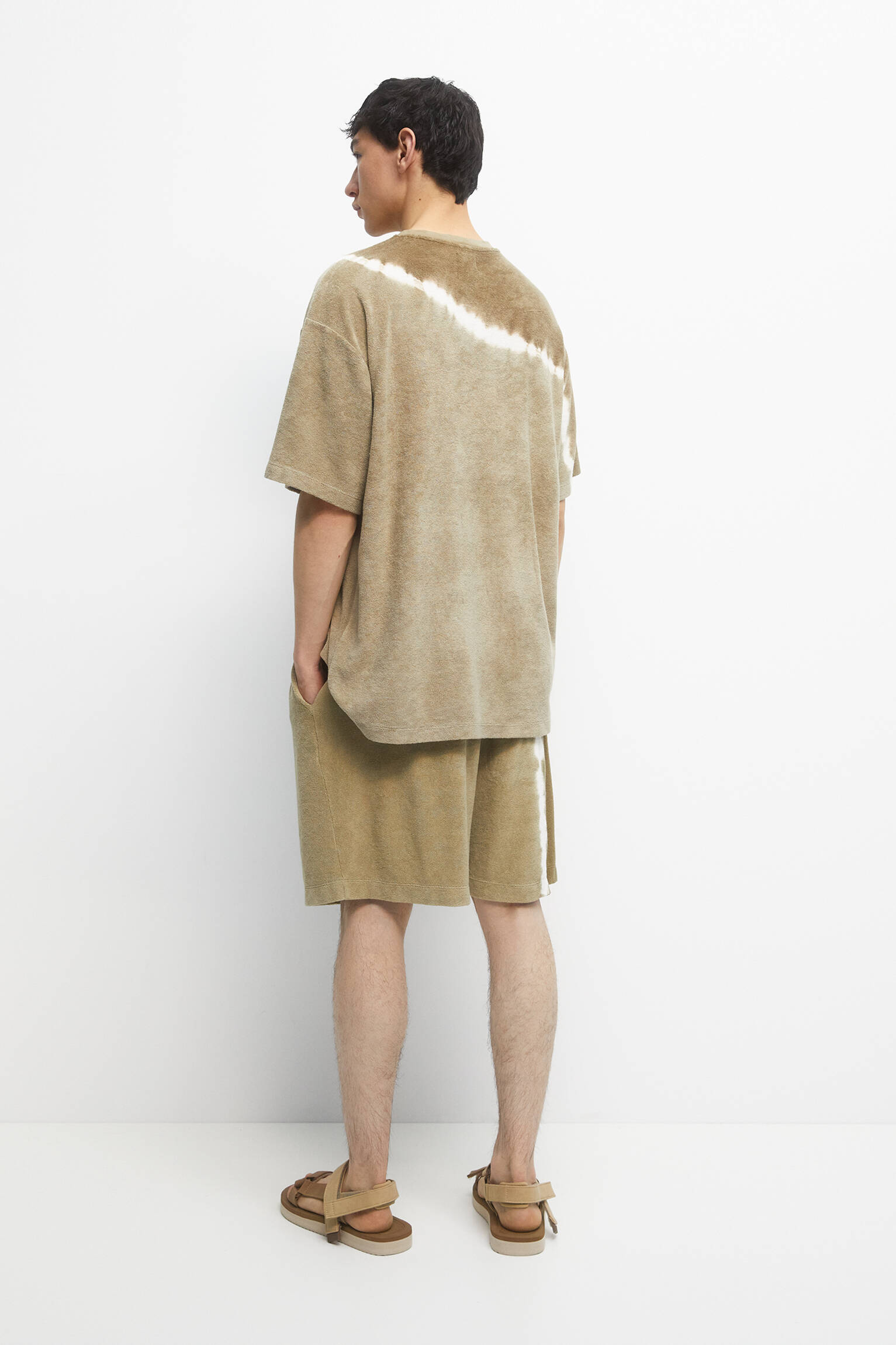 CAMISETA TIE-DYE SPRING SOUND - MARROM TAUPE