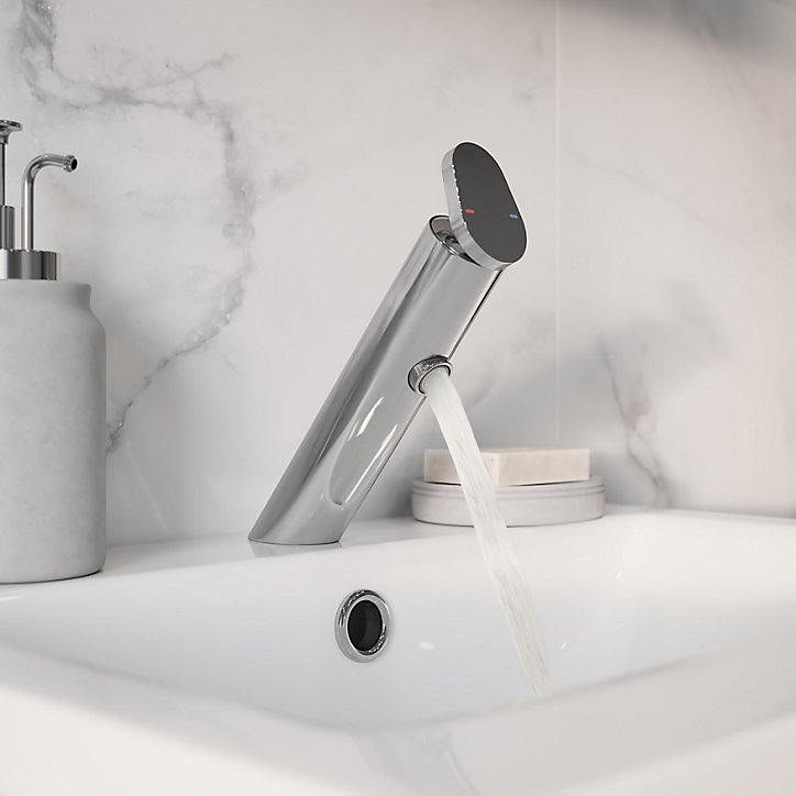 Mitigeur de lavabo chromé GoodHome Nyasa