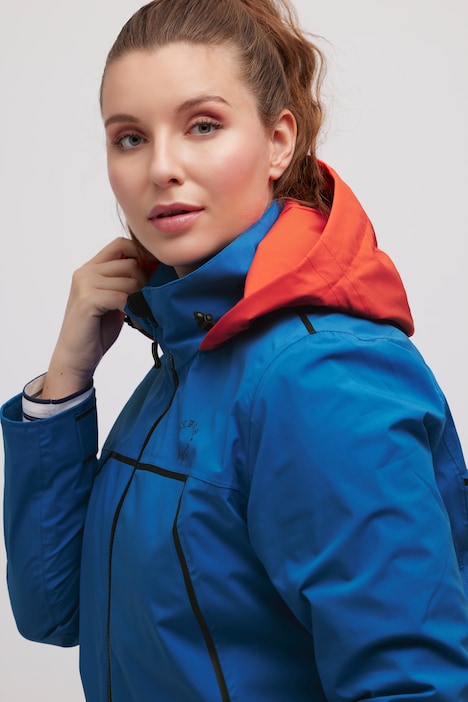 Segel-Funktionsjacke, wasserdicht, Kapuze, 2-Wege-Zipper