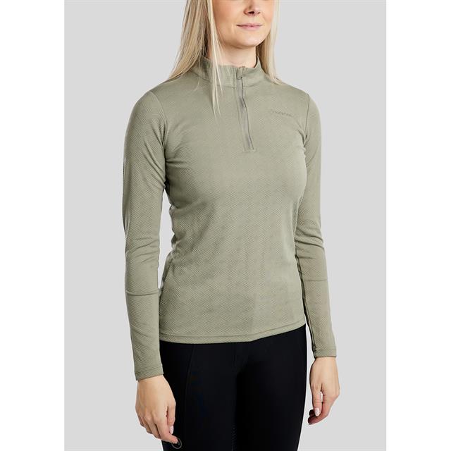 Trainingsshirt Montar MOCilia Jacquard Refined Middengroen