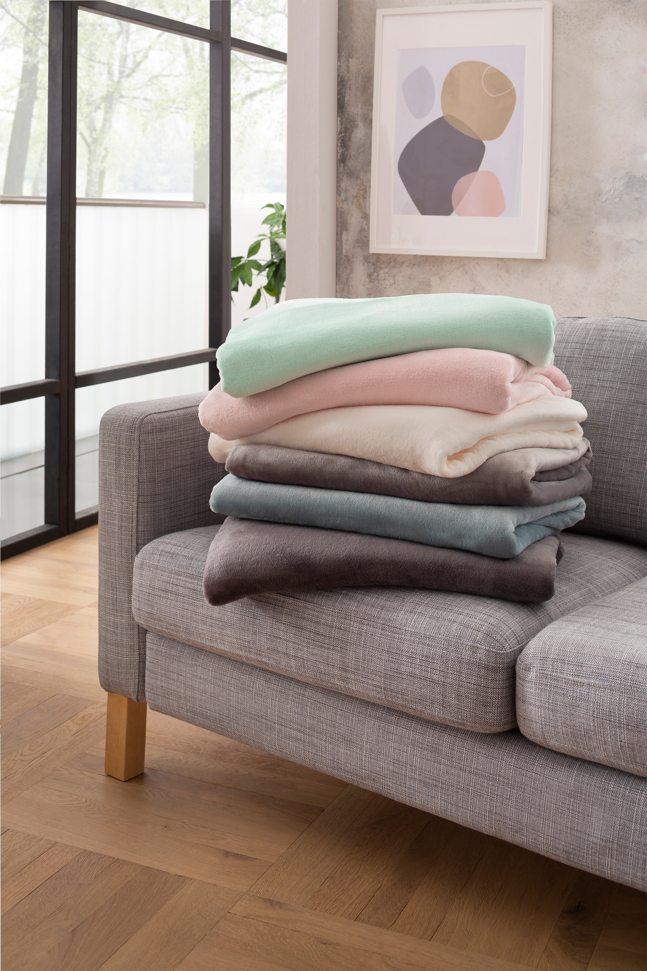 my home Wohndecke »Jil« aus super weichem Kuschelfleece, Kuscheldecke, Premium Qualität,