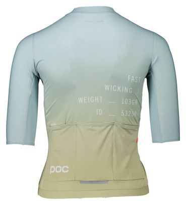 Maillot Manches Courtes Femme Poc Pristine Print Mineral Bleu
