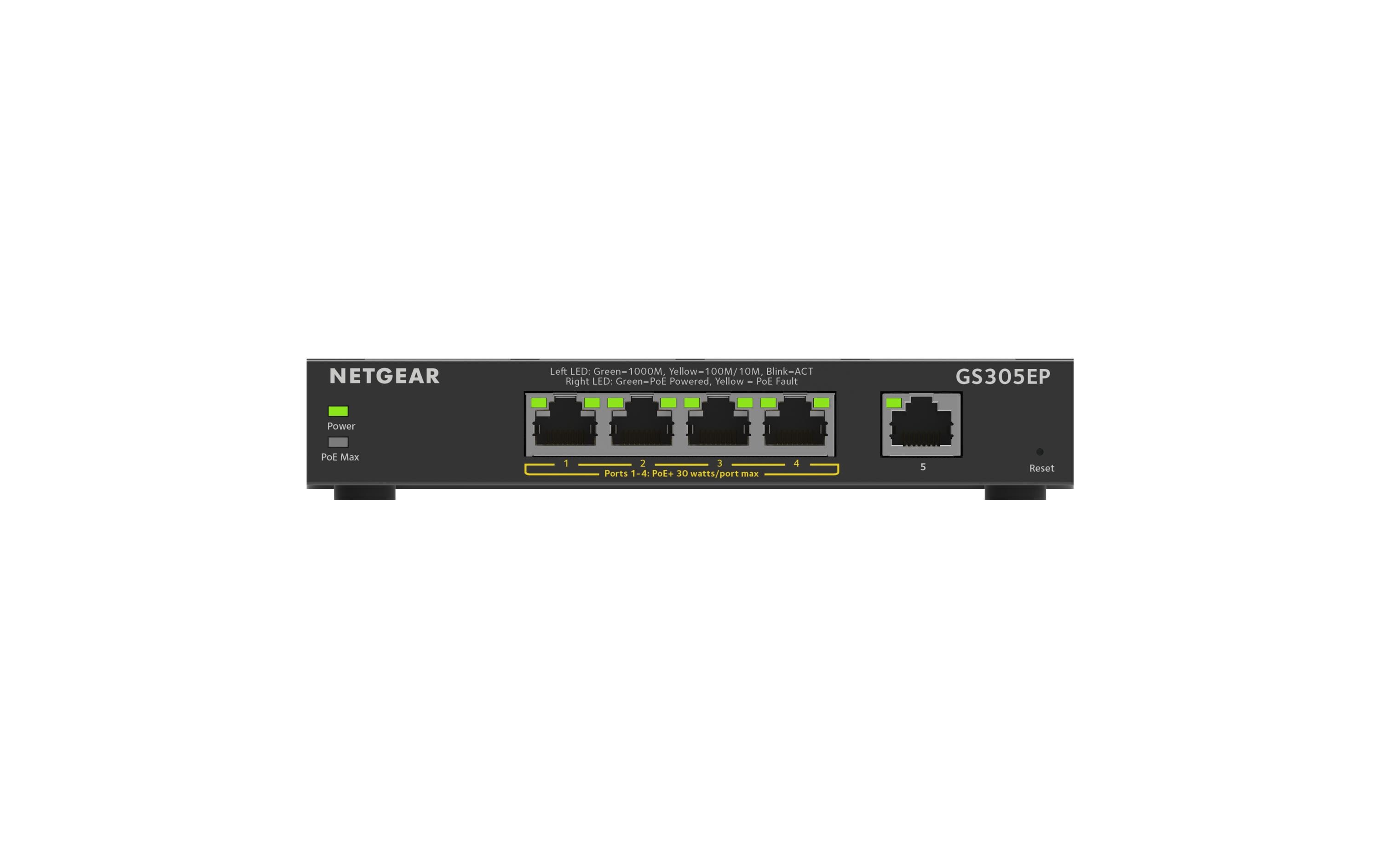 PoE+ Switch GS305EP-100PES 5 Port5-Port Gigabit Ethernet PoE+ Smart Managed Plus Switch (GS305EP)