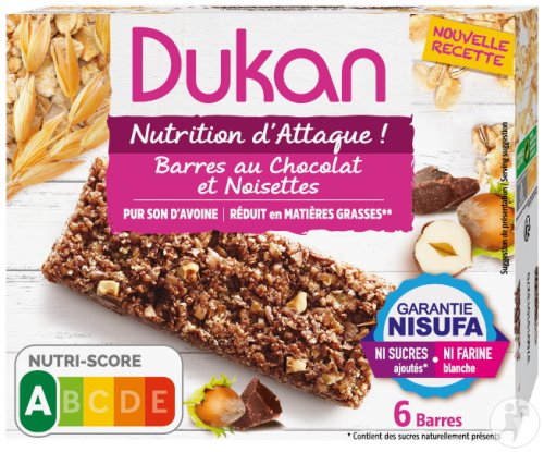 Dukan Barres Au Chocolat Et Noisettes 6 Barres