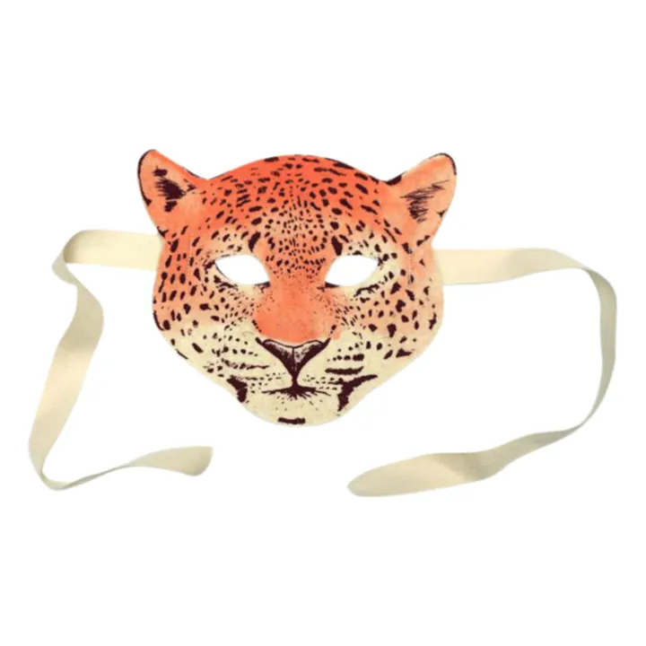 Frida's Tierchen Masque en feutre Léopard | Orange