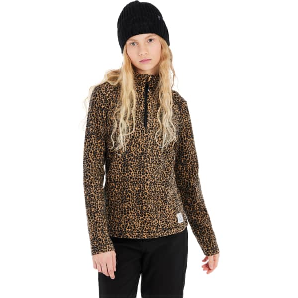 Sweat polaire PROTEST PRTMISSY JR 1/4 ZIP ACTIVE TOP TORTILLA