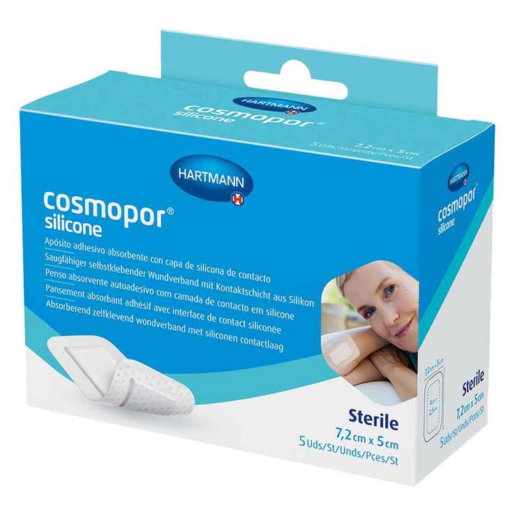 Cosmopor® silicone Wundverband 5x7,2 cm, 5 St