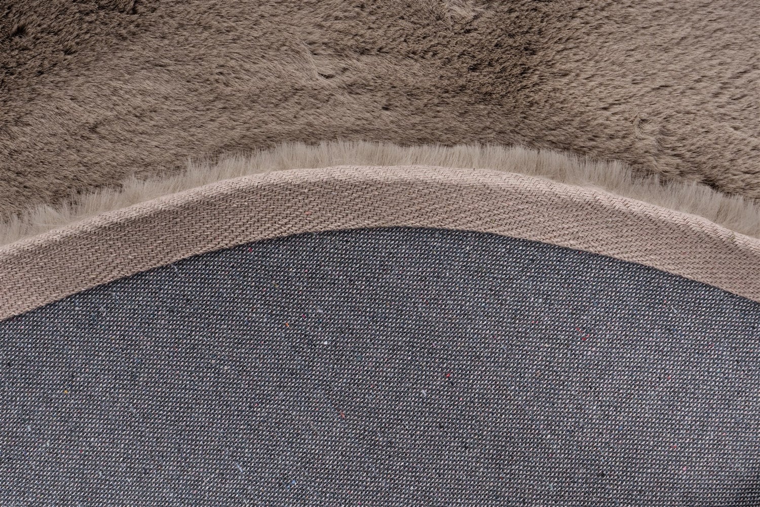 Shaggy tapijt Aeoluxe Taupe 22 mm effen Ø 160 cm