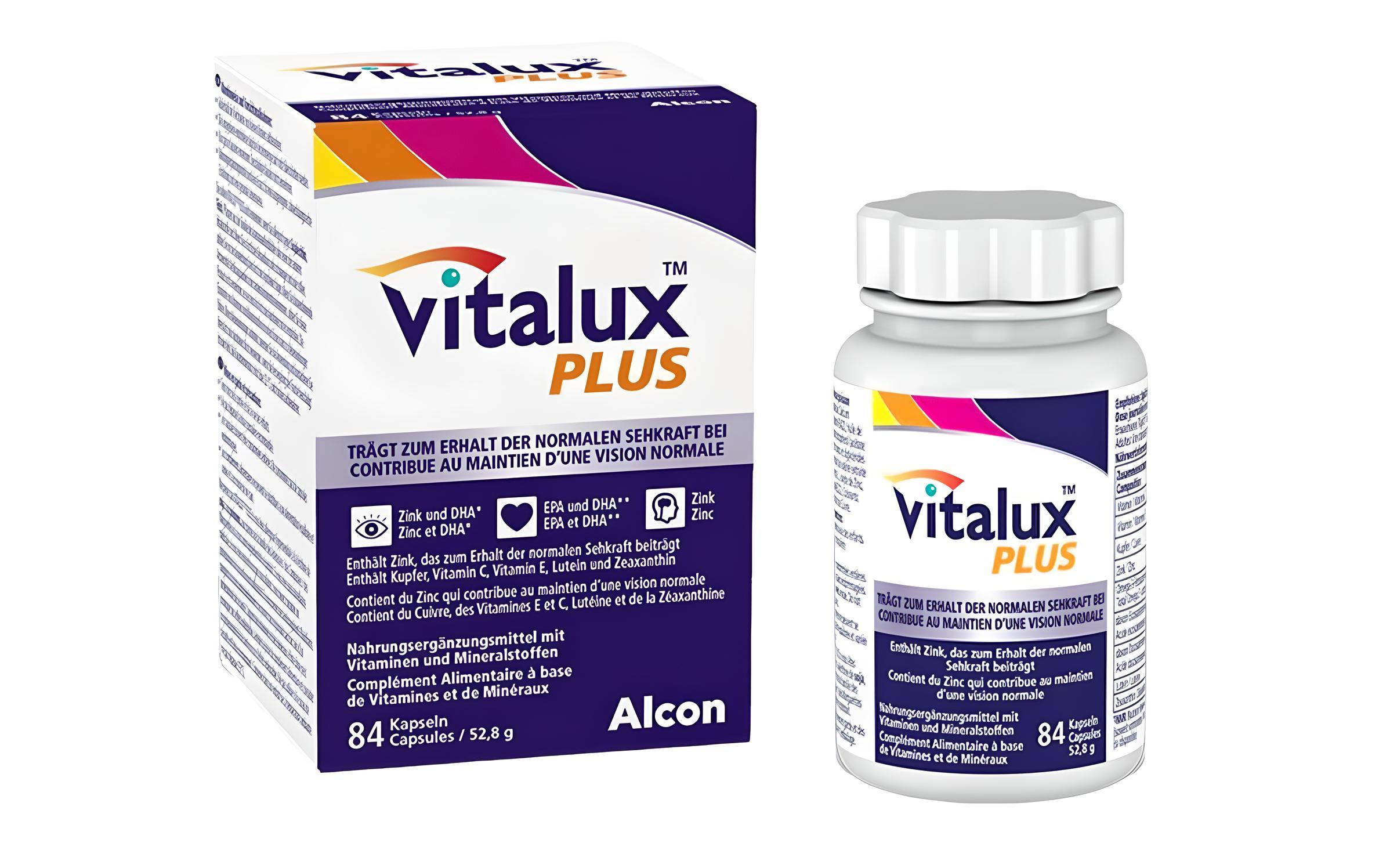 Vitalux Plus 84 KapselnVitalstoffkombination mit Lutein und Omega 3