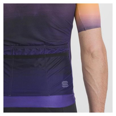 Maillot Manches Courtes Sportful Flow Supergiara Violet/Jaune