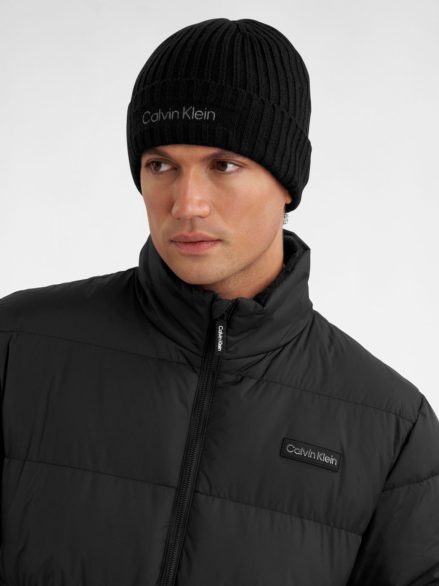 Zwart - Calvin Klein Golf Boyland Knitted Beanie