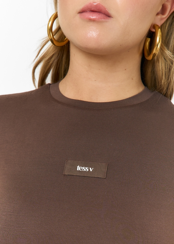 Britt t-shirt choco bruin
