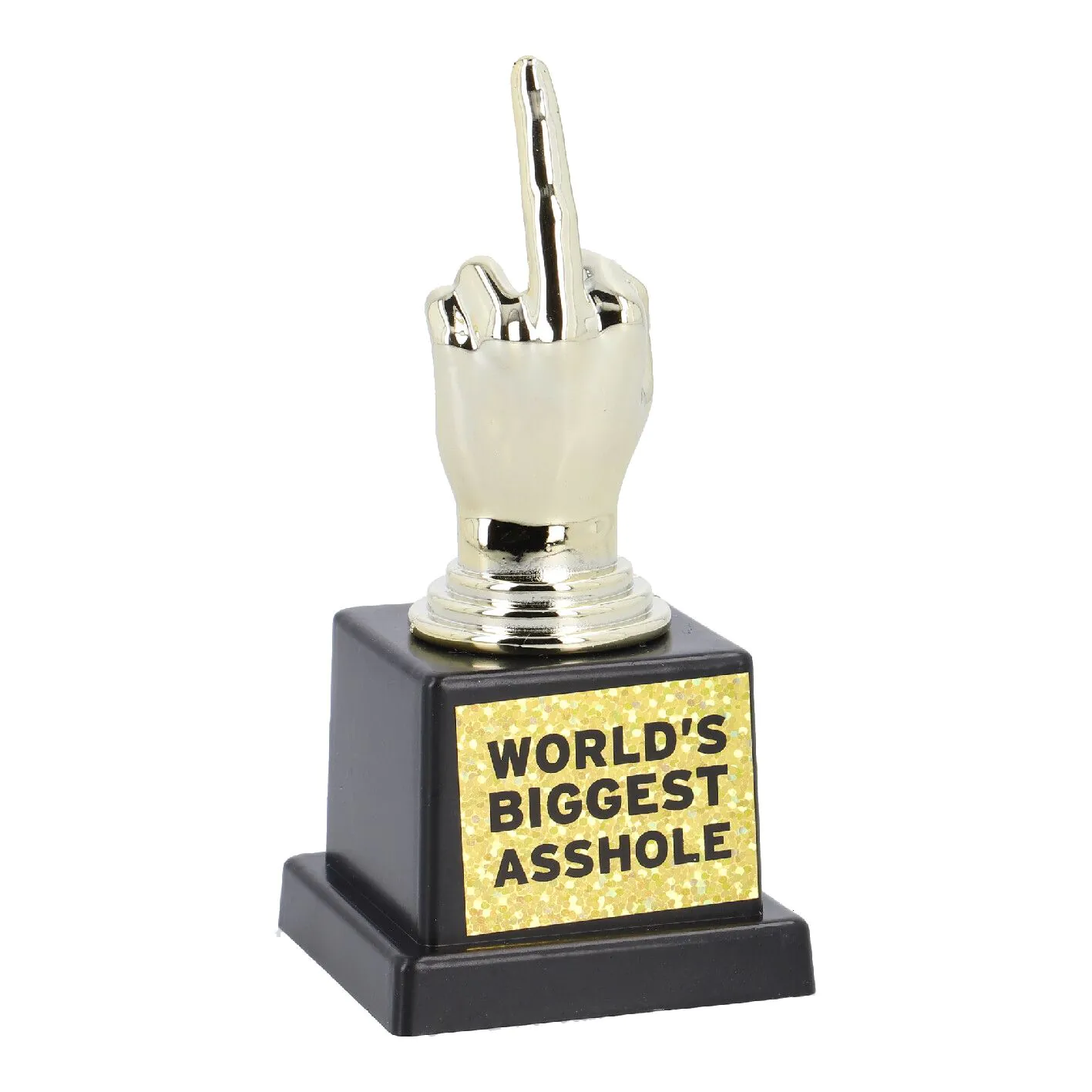 Pokal Stinkefinger, gold, 12 cm