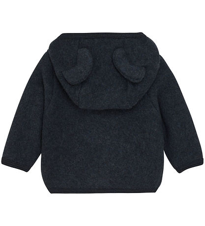 Huttelihut Cardigan - Uldfleece - Navy m. ?rer
