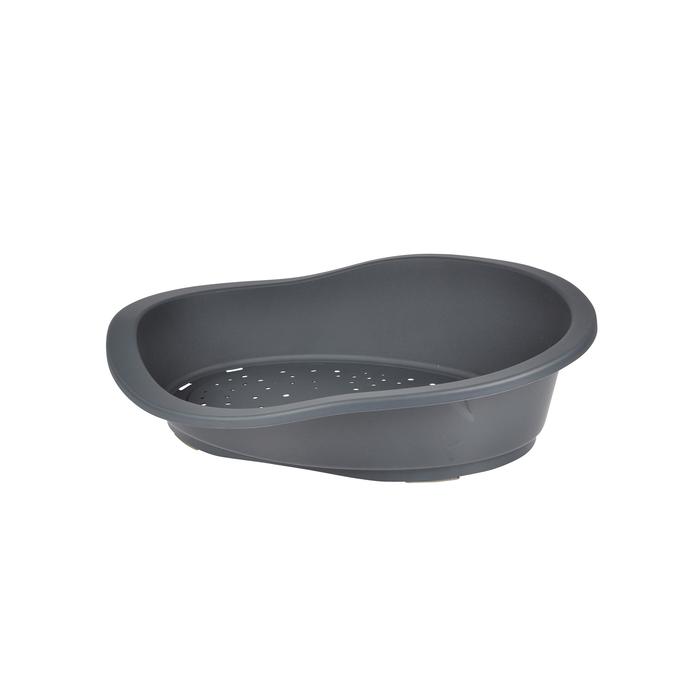 CORBEILLE PLASTIQUE TINO D.60X40X20CM GRIS