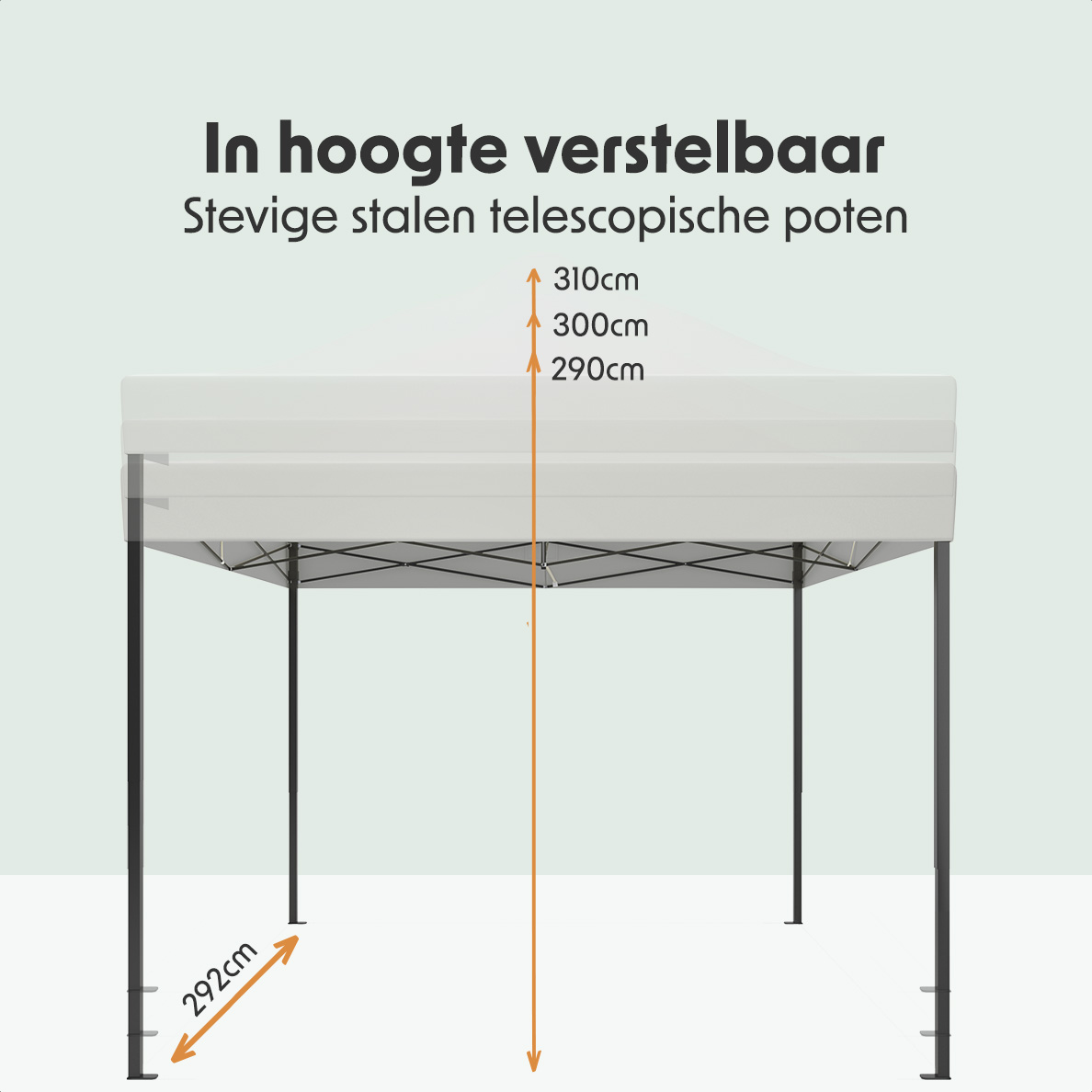 LifeGoods 3 x 3 meter partytent met zijwanden - White