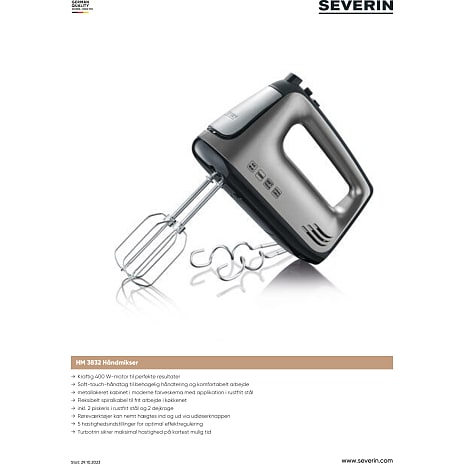 Severin håndmixer hm3832