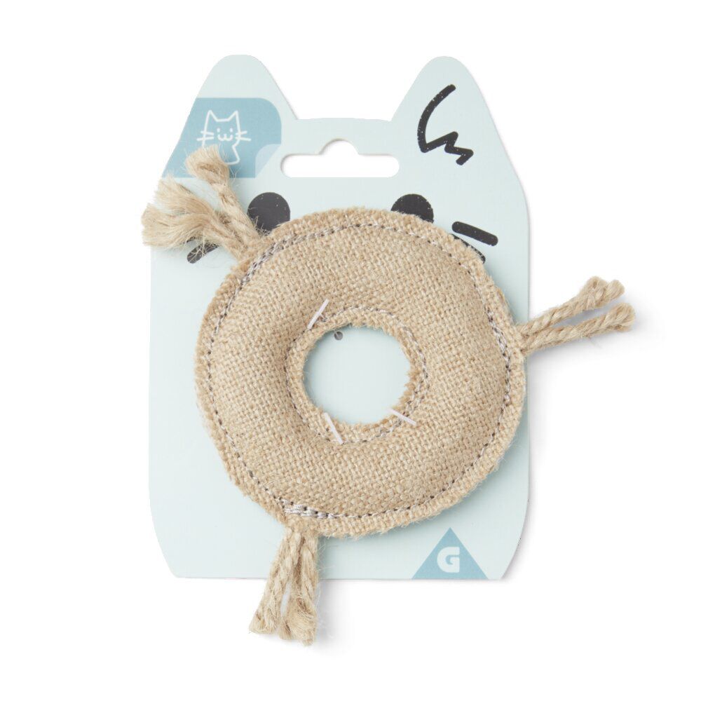 Jouet pour chat raphia donut Ø13cm