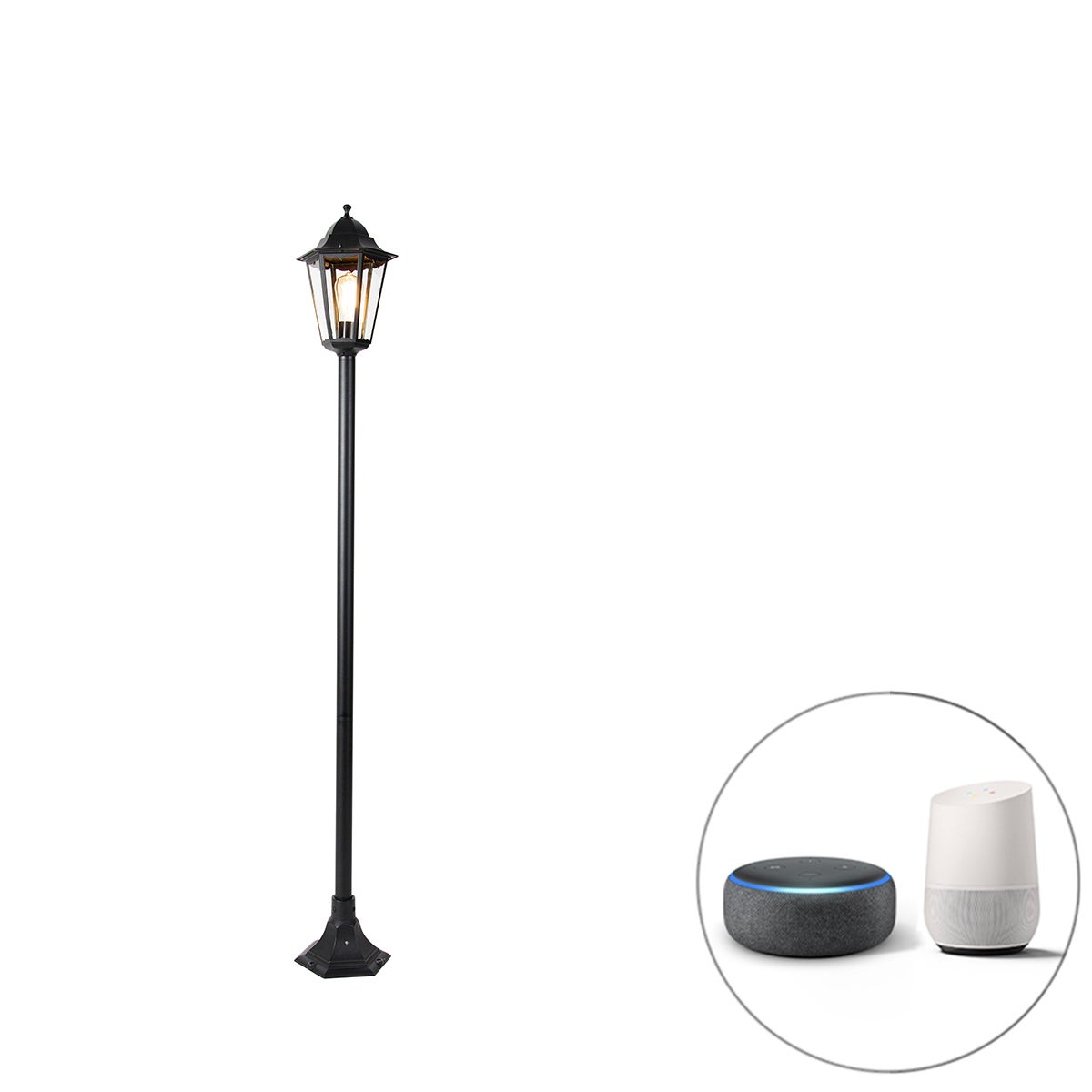 Slimme buitenvloerlamp, zwart, 170 cm, incl. WiFi ST64 - New Orleans