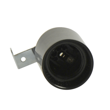 Handson lampfitting E27 haakse beugel zwart