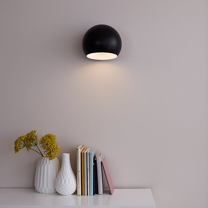 Applique murale incandescent Zosca GoodHome E27 noir mat