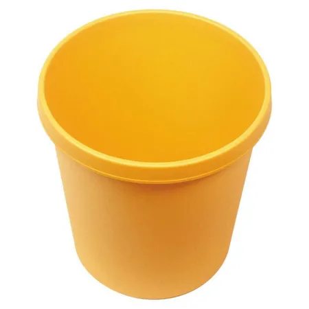 Helit H6106118 Groß-Papierkorb mit Rand, gelb, 30l