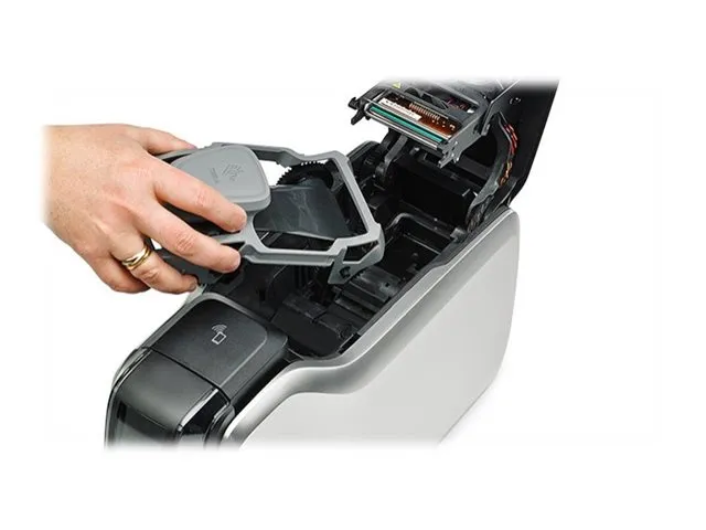 Zebra ZC300 - Plastikkortprinter - farve - blæksubliminering/termisk transfer - CR-80 Card (85.6 x 54 mm) - 300 dpi - op til 900 kort/time (mono) / op til 200 kort/time (farve) - kapacitet: 100 kort - USB 2.0, LAN