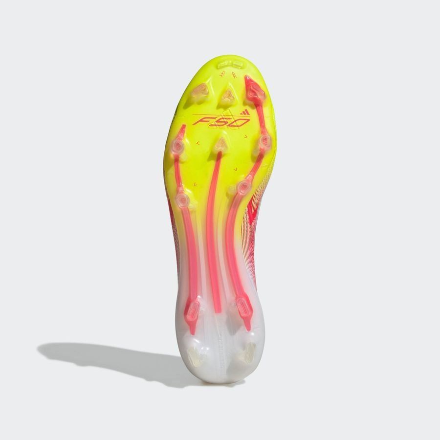 adidas F50 Elite Mid FG Pure Victory - Blanc/Lucid Red/Jaune Femme